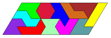 Hexamonds als parallellogram
